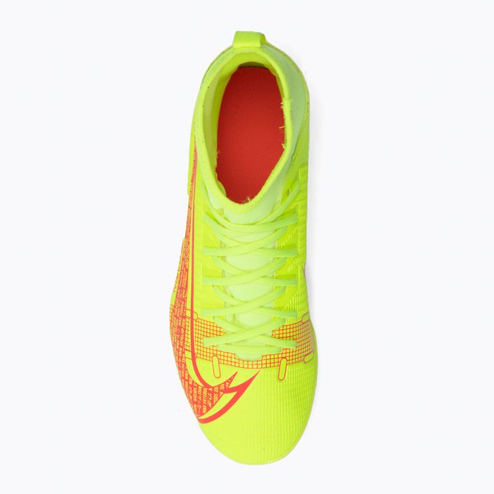 Scarpe da calcio per bambini Nike Superfly 8 Club FG/MG Jr volt/nero/cremisi 6