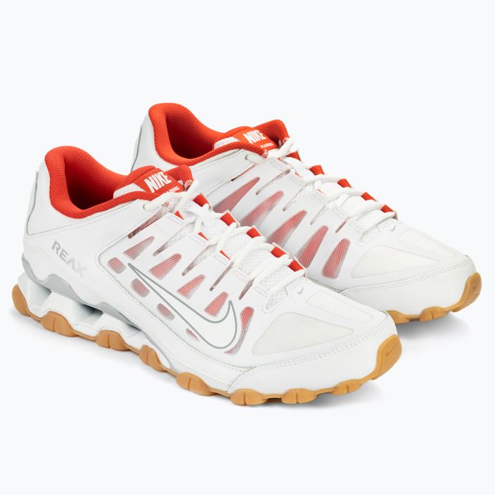 Scarpe da ginnastica da uomo Nike Reax 8 Tr Mesh bianco/grigio lupo/rosso ciliegia 5