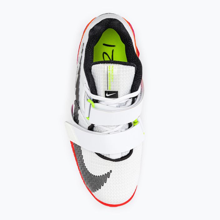 Nike Romaleos 4 Olympic Colorway scarpe da sollevamento pesi bianco/nero/lucido cremisi 6