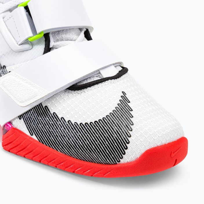 Nike Romaleos 4 Olympic Colorway scarpe da sollevamento pesi bianco/nero/lucido cremisi 7