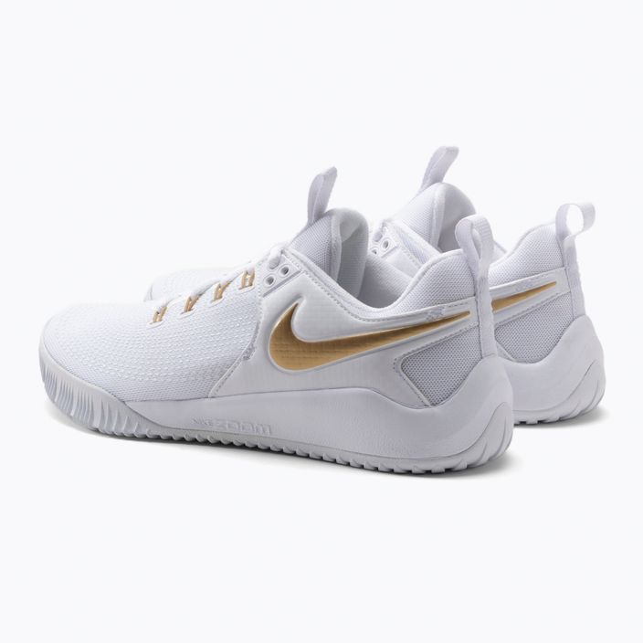 Nike Air Zoom Hyperace 2 LE scarpe da pallavolo bianco/oro 3
