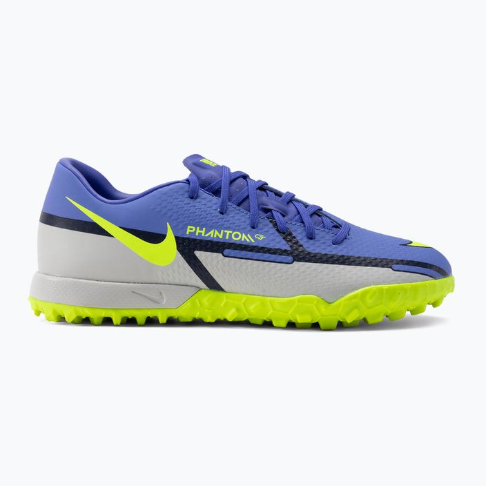 Scarpe da calcio Nike Phantom GT2 Academy TF uomo zaffiro/volt/grigio nebbia/blu void 2