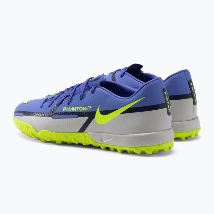 Scarpe da calcio Nike Phantom GT2 Academy TF uomo zaffiro/volt/grigio nebbia/blu void 3