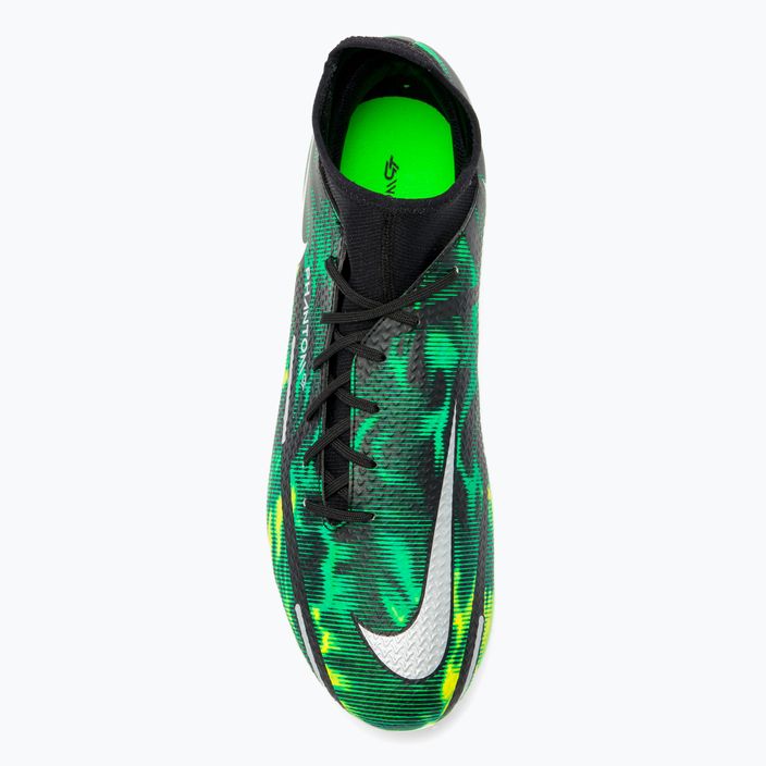 Scarpe da calcio da uomo Nike Phantom GT2 Academy DF SW FG/MG nero/metallico platino/verde strike 6