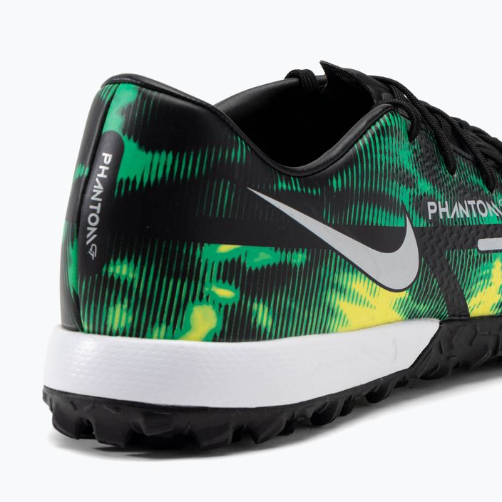 Uomo Nike Phantom GT2 Academy SW TF scarpe da calcio nero/metallico platino/verde strike 8