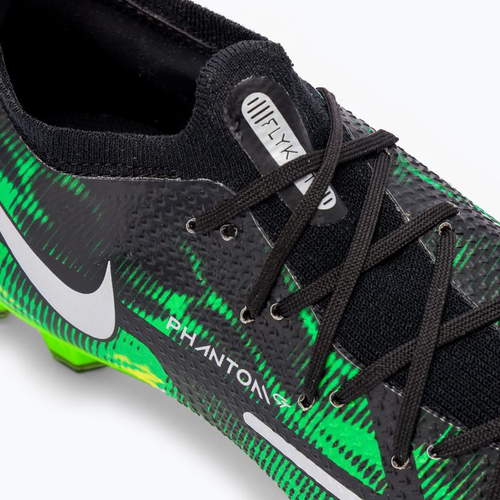 Uomo Nike Phantom GT2 Pro SW FG scarpe da calcio nero / platino metallico / verde sciopero 7