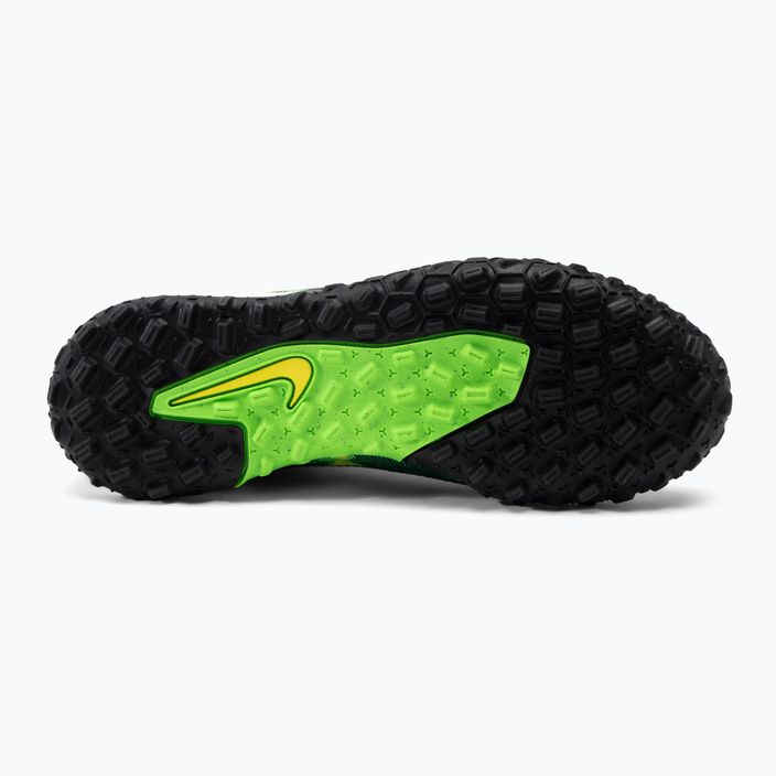Nike Phantom GT2 Academy DF SW TF Jr scarpe da calcio bambino nero/metallico platino/verde strike 4