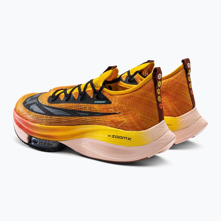 Uomo Nike Air Zoom Alphafly Next Flyknit scarpe da corsa amarillo/nero/magma orange 3