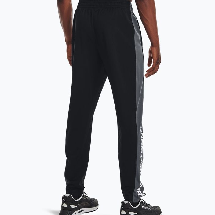 Pantaloni da allenamento Under Armour Brawler da uomo, nero/grigio/pitch/bianco 4
