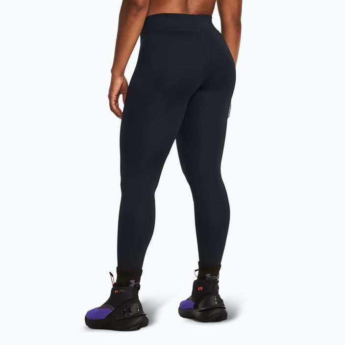 Leggings da allenamento Under Armour ColdGear Authentics da donna, nero/bianco 3