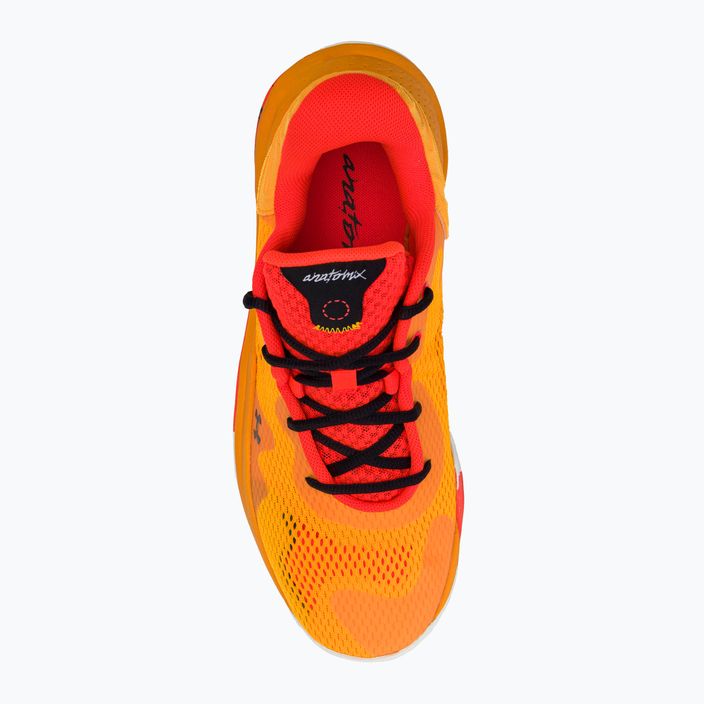 Under Armour Spawn 4 scarpe da basket arancione/bianco/nero da uomo 6