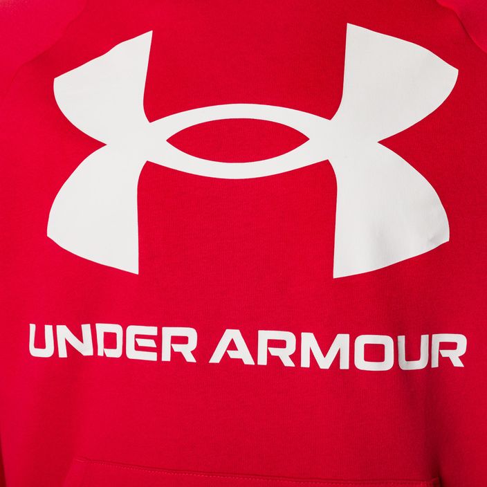 Felpa Under Armour Rival Fleece Big Logo HD da uomo, rosso/bianco anice 7
