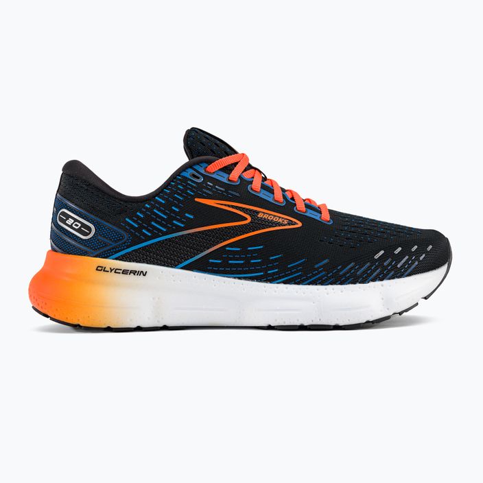 Brooks Glycerin 20 scarpe da corsa da uomo nero/blu classico/arancio 2