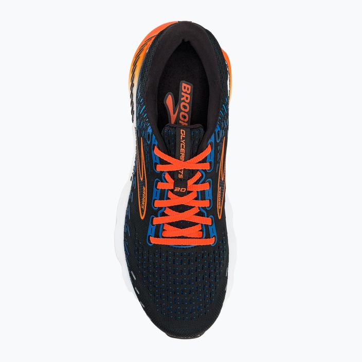 Scarpe da corsa da uomo Brooks Glycerin GTS 20 nero/blu classico/arancio 6