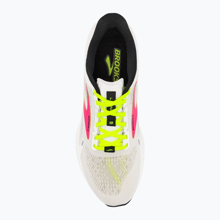 Brooks Launch 9 bianco/rosa/nightlife scarpe da corsa da uomo 7