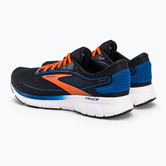Brooks Trace 2 scarpe da corsa da uomo nero/blu classico/arancione 4