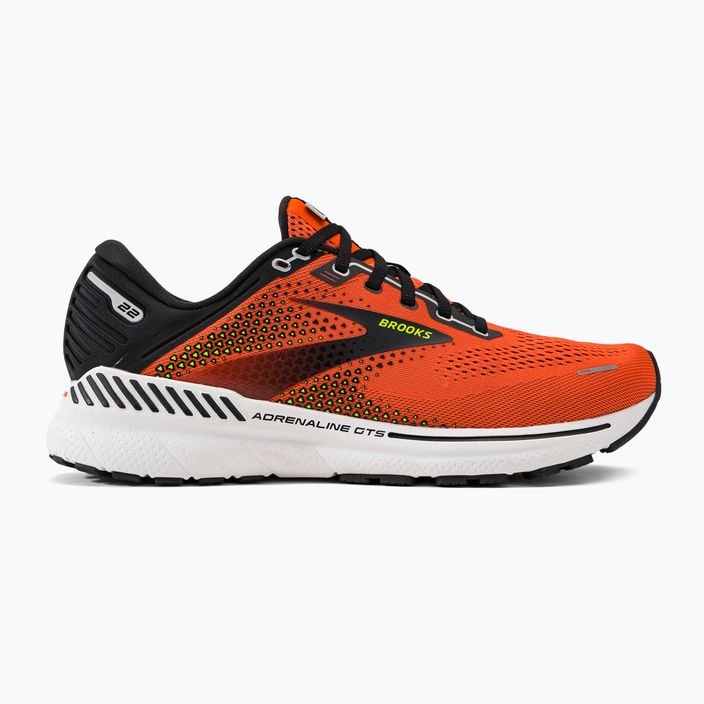 Brooks Adrenaline GTS 22 arancione/nero/bianco scarpe da corsa da uomo 2