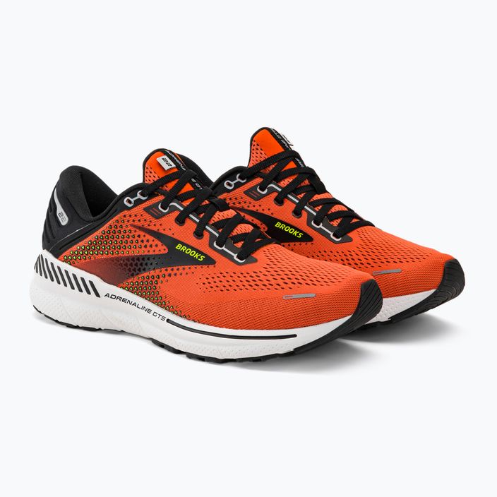 Brooks Adrenaline GTS 22 arancione/nero/bianco scarpe da corsa da uomo 4