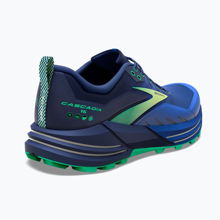 Brooks Cascadia 16 scarpe da corsa da uomo blu/surf the web/verde 10