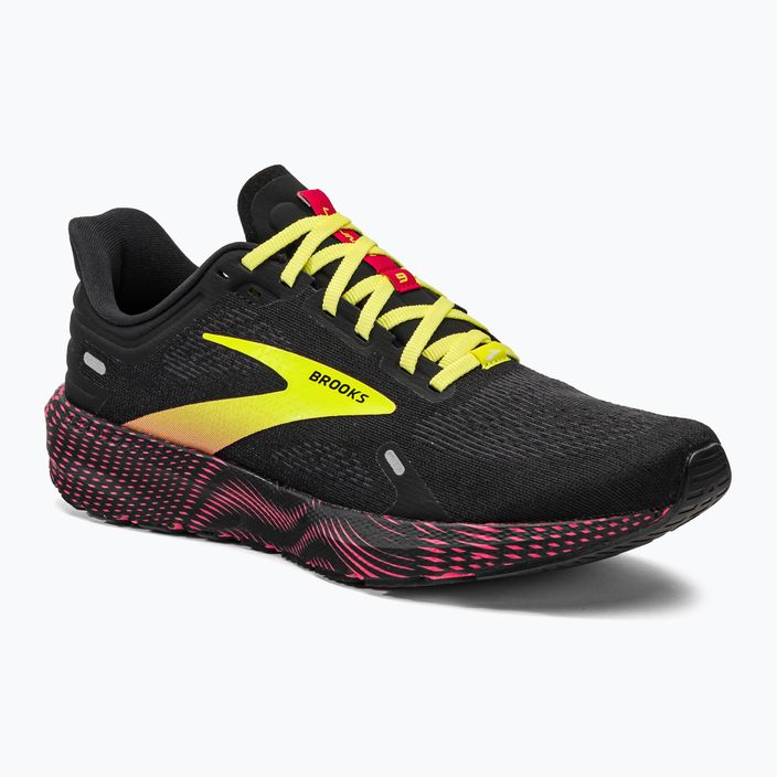 Brooks Launch 9 scarpe da corsa uomo nero/rosa/giallo
