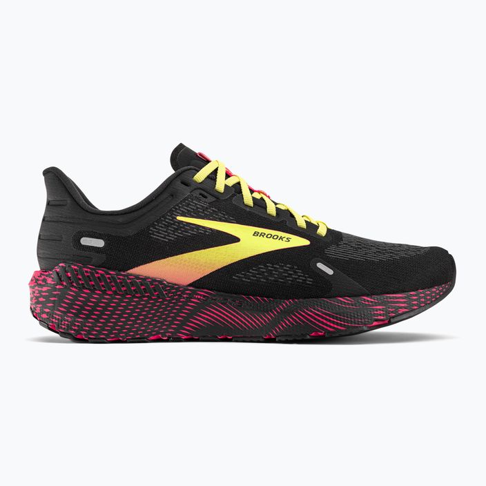 Brooks Launch GTS 9 scarpe da corsa da uomo nero/rosa/giallo 2