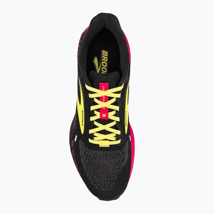 Brooks Launch GTS 9 scarpe da corsa da uomo nero/rosa/giallo 7