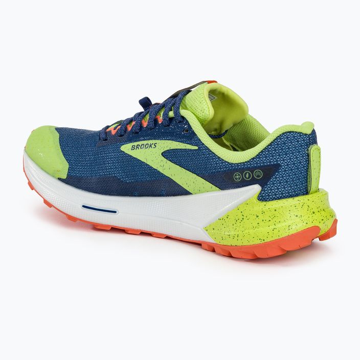 Brooks Catamount 2, scarpe da corsa da uomo, blu/fuoco/verde brillante 3