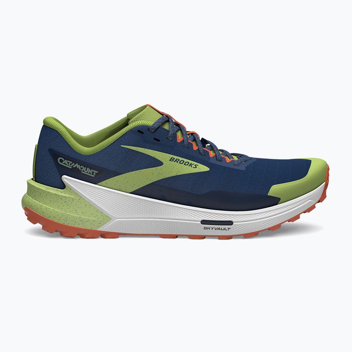 Brooks Catamount 2, scarpe da corsa da uomo, blu/fuoco/verde brillante 9