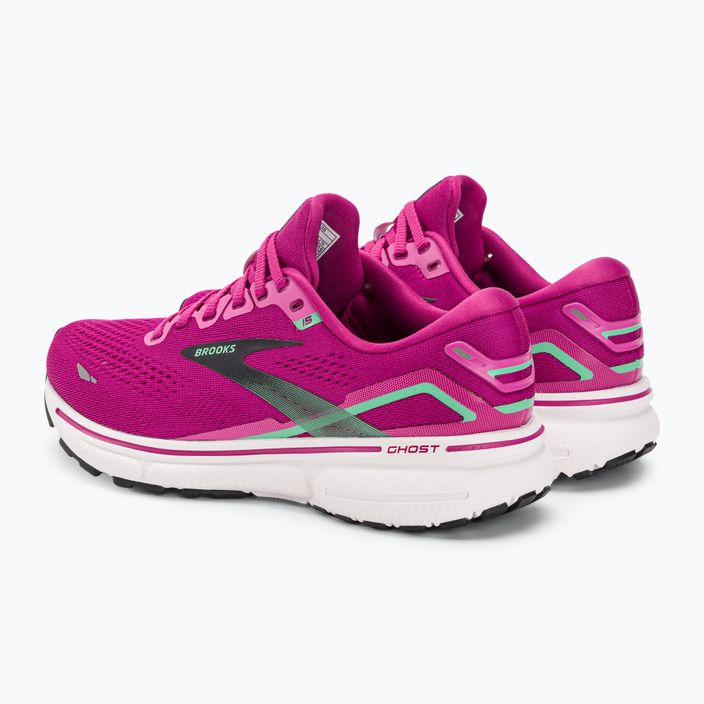 Brooks Ghost 15 scarpe da corsa da donna rosa/fucsia festival/nero 3