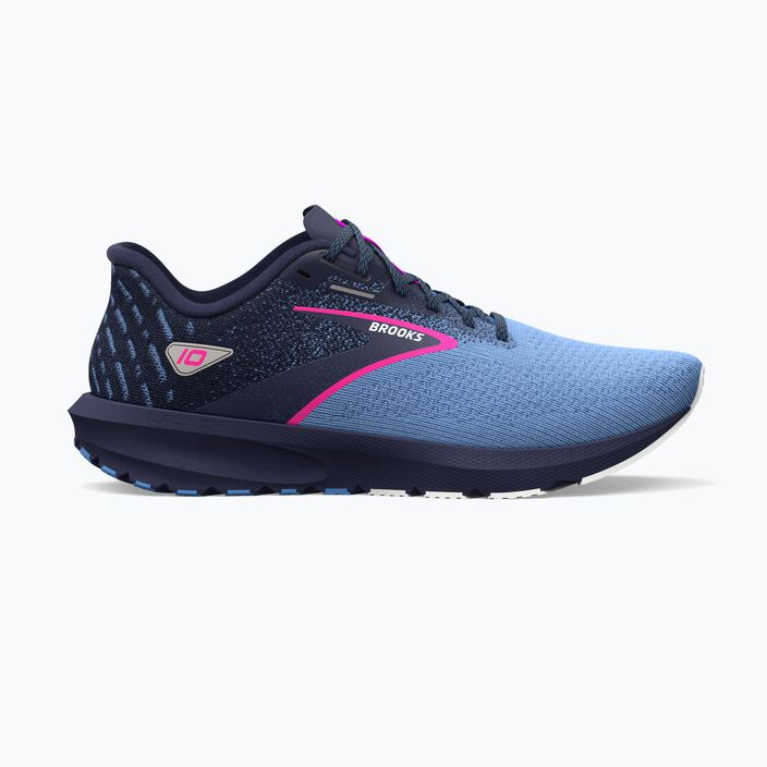 Brooks Launch 10 donne scarpe da corsa peacot / blu marino / rosa glo 12