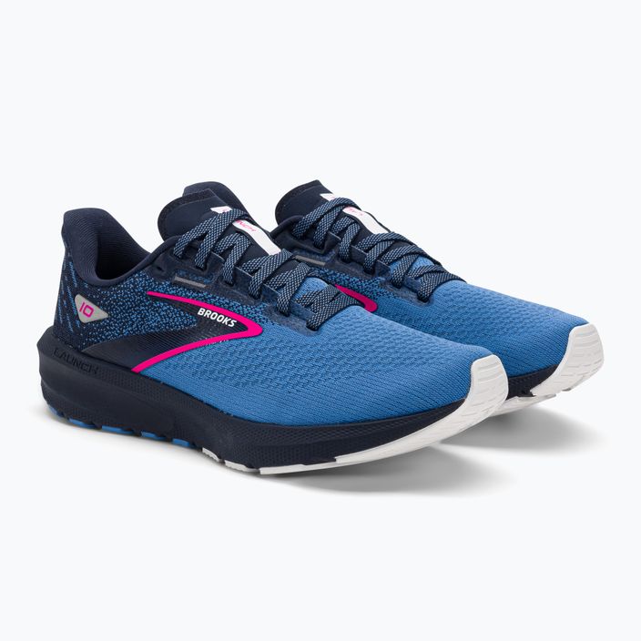 Brooks Launch 10 donne scarpe da corsa peacot / blu marino / rosa glo 4