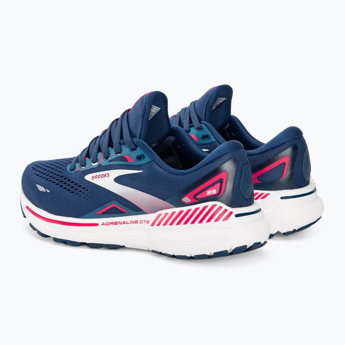 Scarpe da corsa da donna Brooks Adrenaline GTS 23 blu/raspberry/bianco 3