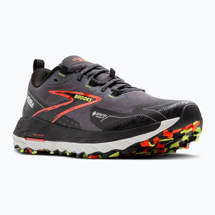 Brooks Cascadia 18 GTX scarpa da corsa da uomo perla annerita/nero/tomato 8