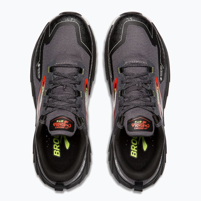 Brooks Cascadia 18 GTX scarpa da corsa da uomo perla annerita/nero/tomato 14