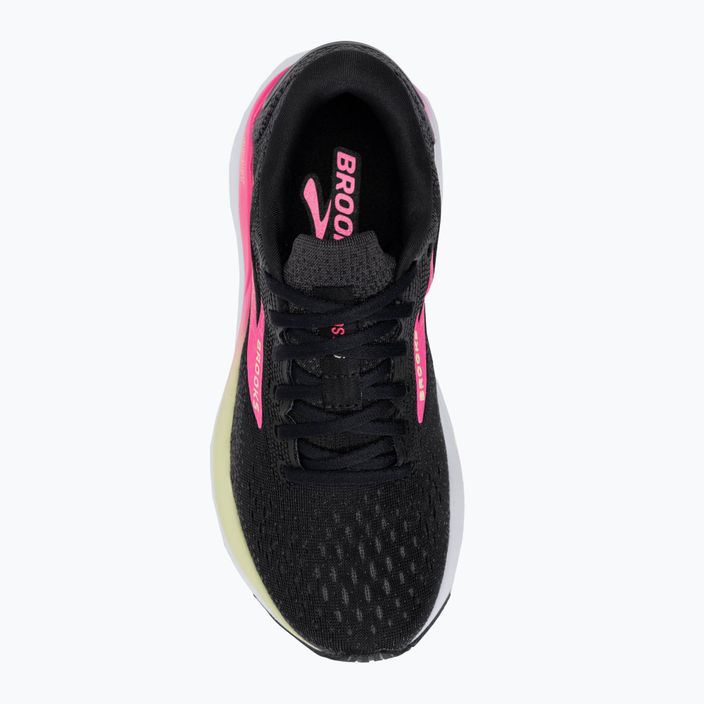 Brooks Ghost 16 scarpe da corsa da donna nero/rosa/giallo 5