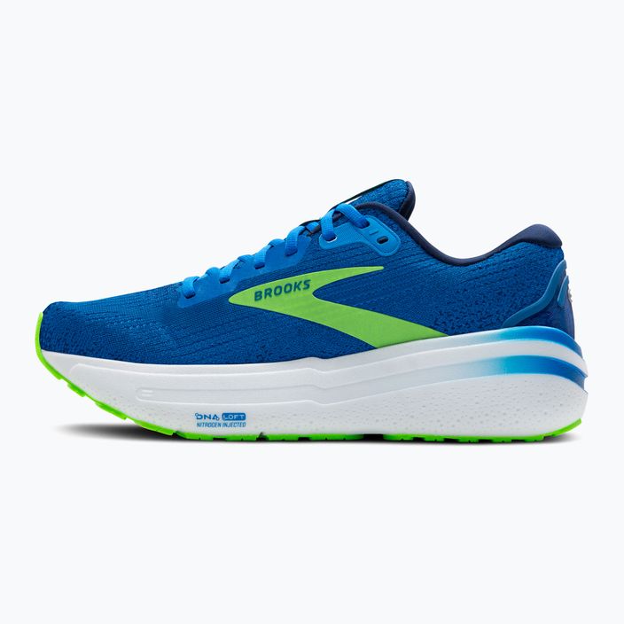 Brooks Ghost Max 2 scarpe da corsa da uomo blu olandese/geco verde/peacoat 10