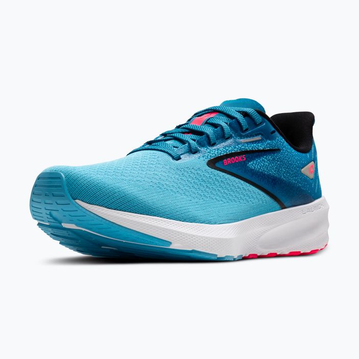 Brooks Launch 10 uomini scarpe da corsa crystal seas / blue jay / nero 4