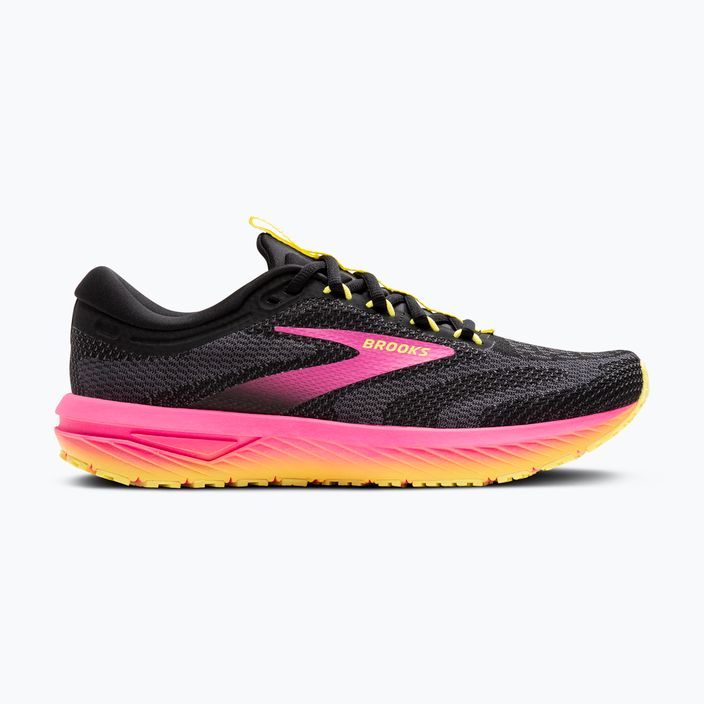 Brooks Revel 7 scarpe da corsa da donna nero/rosa/limone tonico 2