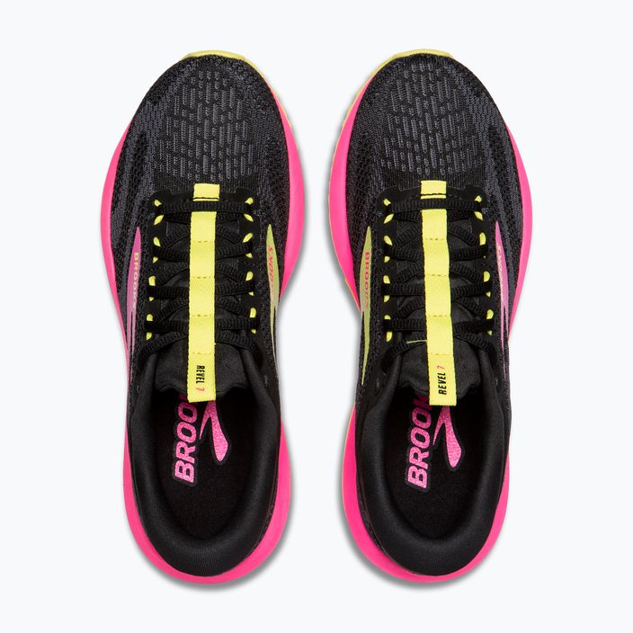 Brooks Revel 7 scarpe da corsa da donna nero/rosa/limone tonico 5