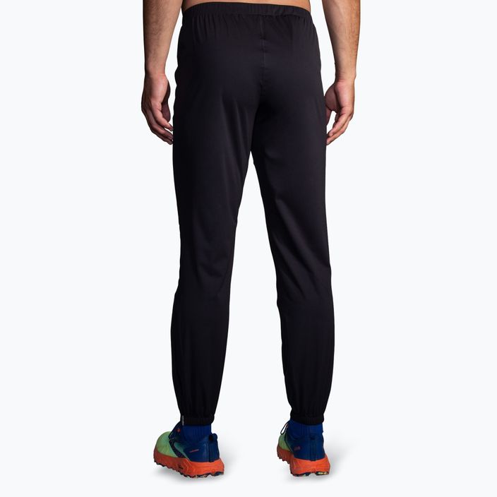 Pantaloni da corsa Brooks High Point Waterproof da uomo, nero 2