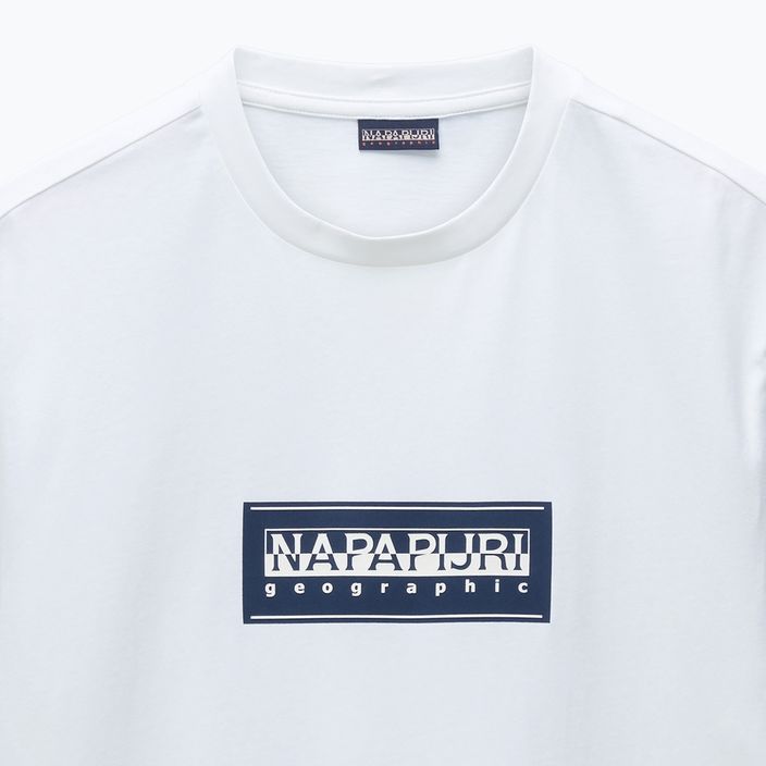 T-shirt Napapijri S-Box Logo uomo con airone bianco 6