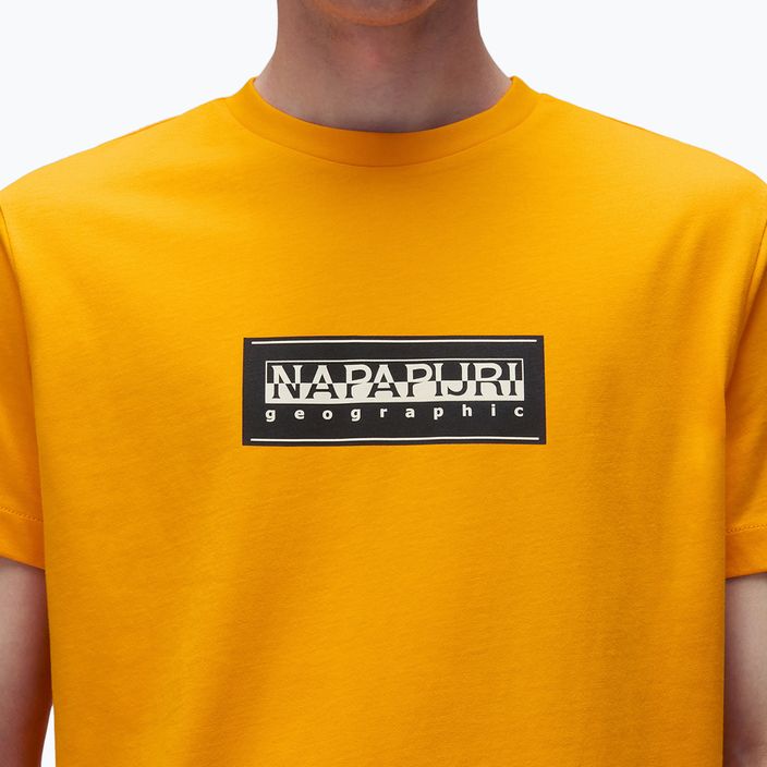 T-shirt Napapijri S-Box Logo uomo, arancione, calendula 3