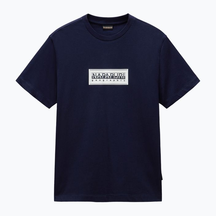 Maglietta Napapijri S-Box Logo uomo blu marine