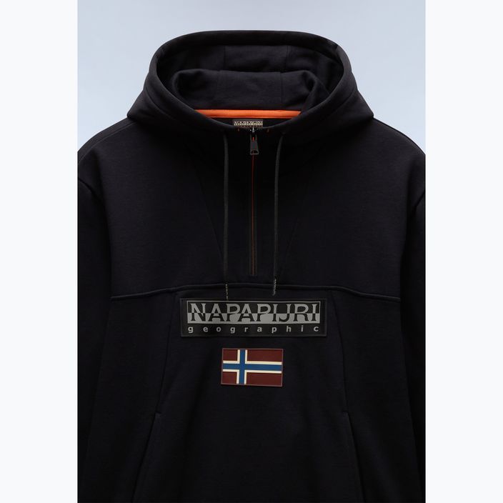 Felpa Napapijri Burgee Half Zip Hooded 2.0 uomo nero 041 7