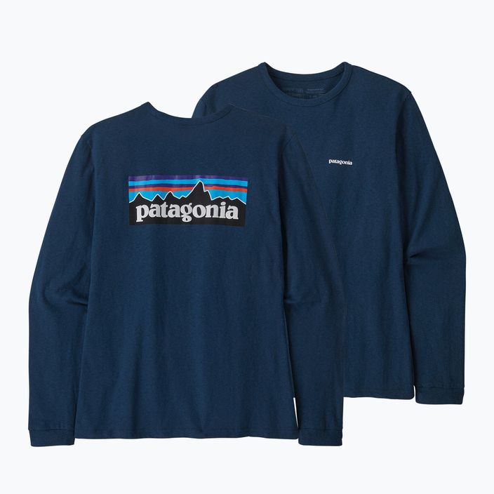 Maglietta da trekking a maniche lunghe Patagonia P-6 Logo Responsibili-Tee donna blu maremma 7