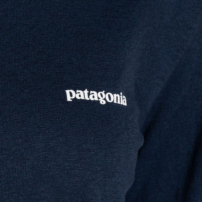 Maglietta da trekking a maniche lunghe Patagonia P-6 Logo Responsibili-Tee donna blu maremma 5