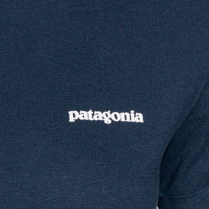 Maglietta da trekking da donna Patagonia P-6 Logo Responsibili-Tee blu marea 5