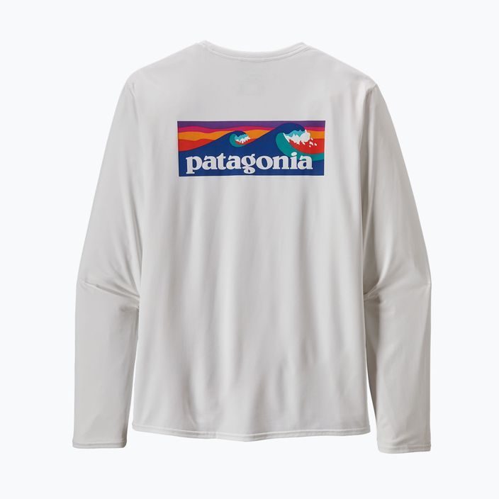 Uomo Patagonia Cap Cool Daily Graphic Shirt-Waters boardshort logo/bianco trekking longsleeve 9