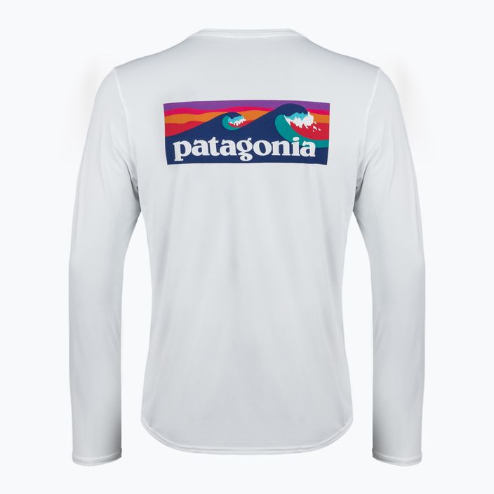 Uomo Patagonia Cap Cool Daily Graphic Shirt-Waters boardshort logo/bianco trekking longsleeve 4