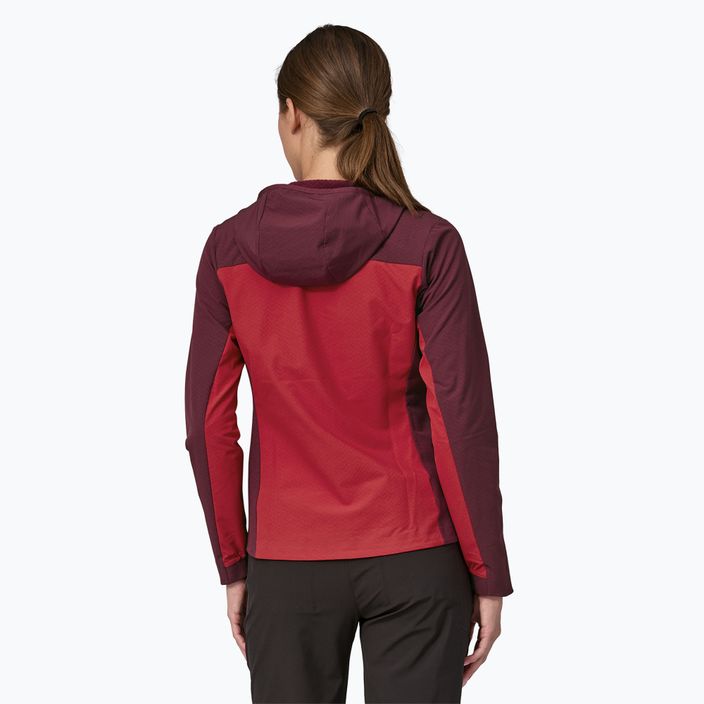 Giacca softshell donna Patagonia R1 CrossStrata Hoody touring red 2